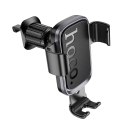 Uchwyt na telefon do samochodu grawitacyjny Hoco do kratki H80 czarno szary