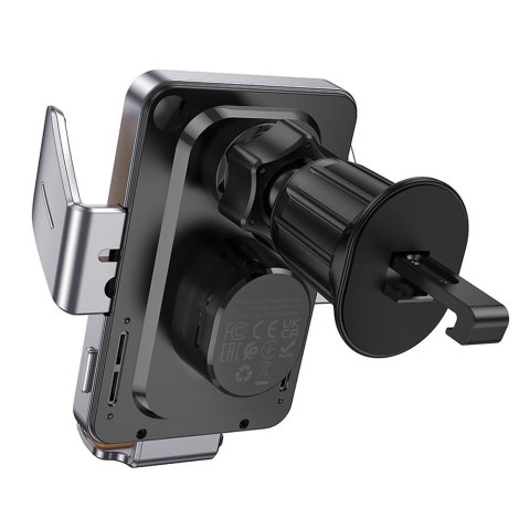Uchwyt na telefon do samochodu indukcyjny Hoco 15 W do kratki HW7 szary