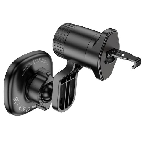 Uchwyt na telefon do samochodu indukcyjny Hoco 15W do kratki HW30 czarny