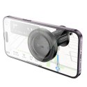 Uchwyt na telefon do samochodu magnetyczny zgodny z MagSafe Hoco do kratki H56 czarny