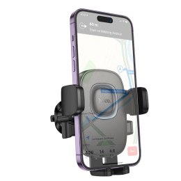 Uchwyt na telefon do samochodu uniwersalny Hoco do kratki H75 czarny