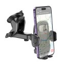 Uchwyt na telefon do samochodu uniwersalny Hoco do szyby / deski H15 czarny
