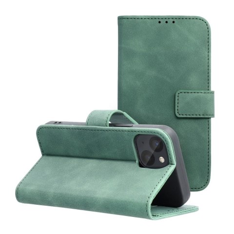 Etui z klapką na iPhone 13 MINI Tender Book zielone
