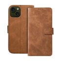 Etui z klapką na iPhone 15 Tender Book brązowe