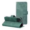 Etui z klapką na iPhone 15 Tender Book zielone