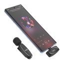 Mikrofon krawatowy bezprzewodowy USB C Hoco L15 czarny