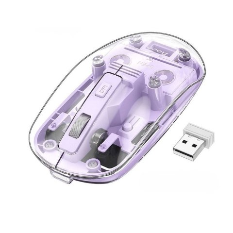 Myszka bezprzewodowa Hoco 2,4G 1600 dpi GM29 fioletowa