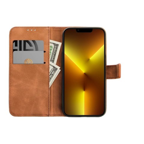 Etui z klapką na iPhone 16 PLUS Tender Book brązowe