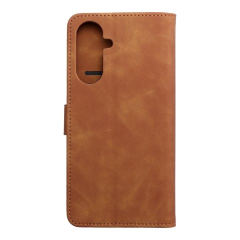 Etui z klapką na Samsung A17 Tender Book brązowe