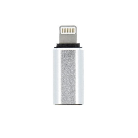 Adapter Typ C (żeński) do Lightning (męski) srebrny