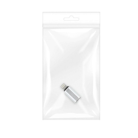 Adapter Typ C (żeński) do Lightning (męski) srebrny