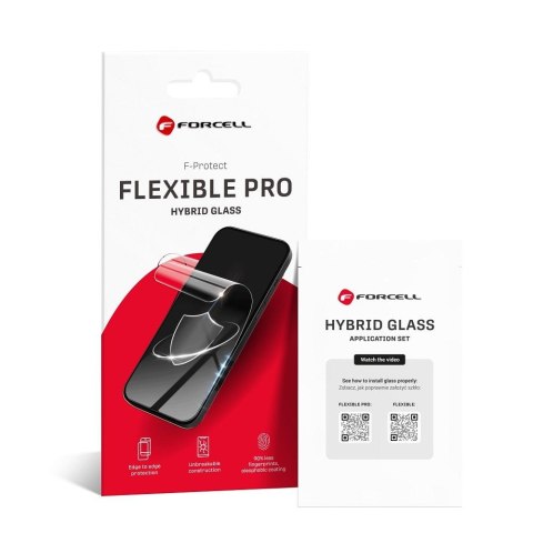 Szkło hybrydowe do Samsung S24 ULTRA Forcell Flexible 5D czarne (Hot Bending) - działający czytnik