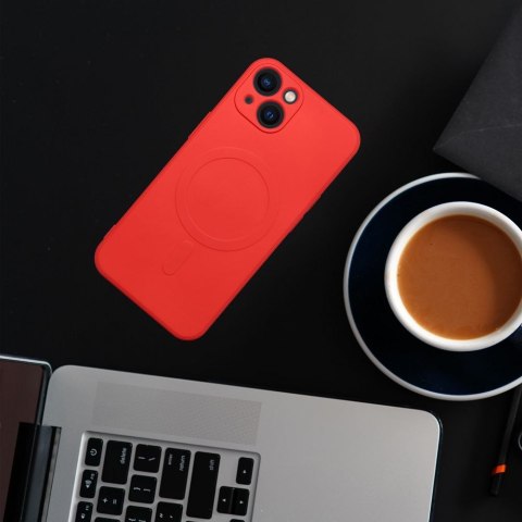Futerał do iPhone 17 AIR Silicone Mag Cover zgodny z MagSafe czerwony