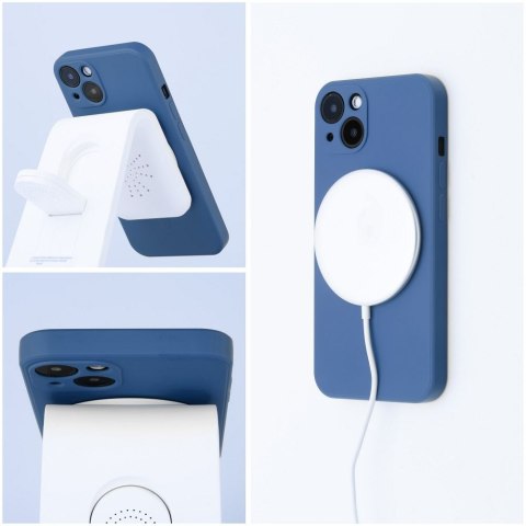 Futerał do Samsung S24 Silicone Mag Cover zgodny z MagSafe niebieski