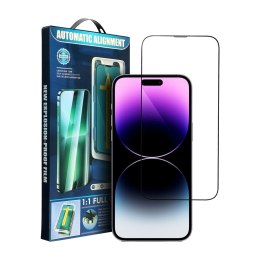 5D Full Glue Tempered Glass - do iPhone 16 Pro / 17 / 17 Pro czarny + aplikator
