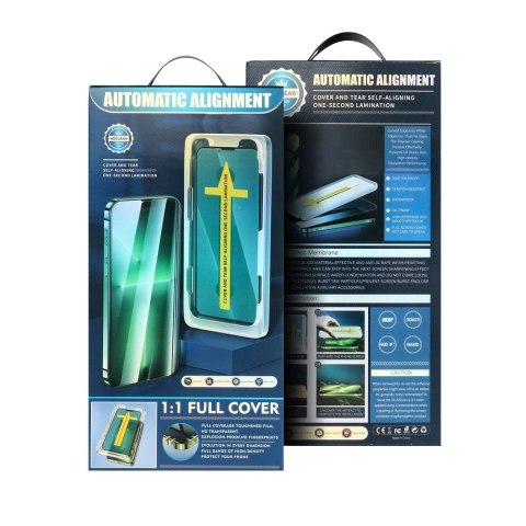 5D Full Glue Tempered Glass - do iPhone 16 Pro / 17 / 17 Pro czarny + aplikator