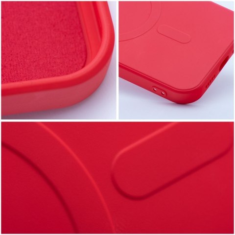 Futerał do Samsung S25 FE Silicone Mag Cover zgodny z MagSafe czerwony