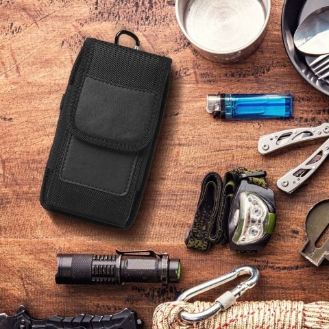 Kabura uniwersalna do paska OXFORD pionowa model 1 do IPHONE 5 / 5S / 5SE / 5C / OPPO A71 czarna
