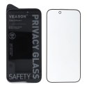 Szkło Hartowane 6D do iPhone 15 Veason Pro Privacy Glass czarne