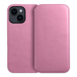 Etui z klapką na Samsung A25 5G Dual Pocket Book jasnoróżowe