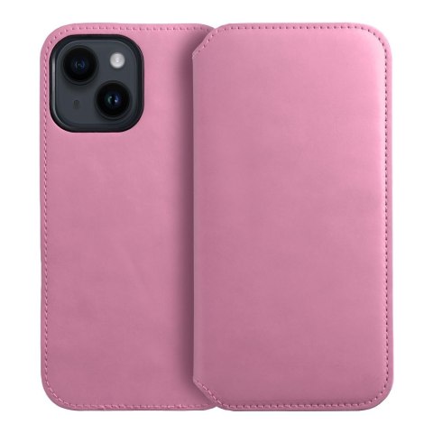 Etui z klapką na Samsung A25 5G Dual Pocket Book jasnoróżowe
