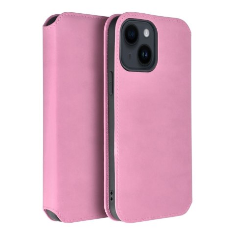 Etui z klapką na Samsung A25 5G Dual Pocket Book jasnoróżowe