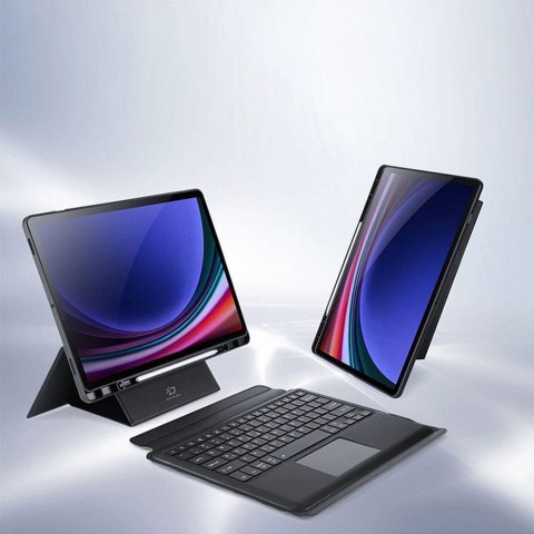 DUX DUCIS etui DK składane z klawiaturą bezprzewodową do SAMSUNG Tab S10 Plus/S9 Plus/S9 FE Plus czarne