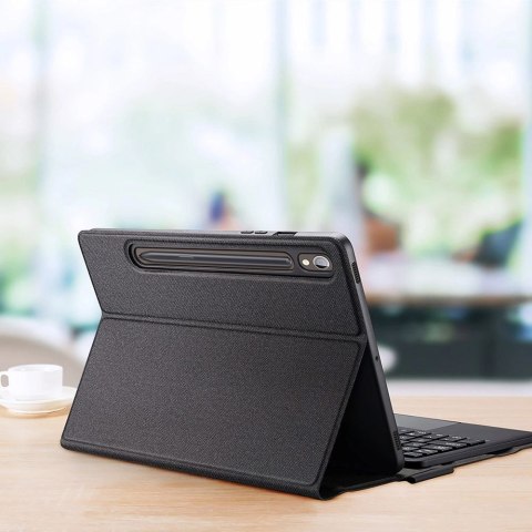 DUX DUCIS etui TK składane z klawiaturą bezprzewodową do SAMSUNG Tab S9/S9 FE/S10 FE czarne