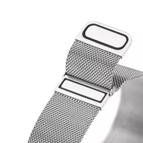 DUX DUCIS pasek MILANESE magnetyczny ze stali nierdzewnej 20 mm srebrny