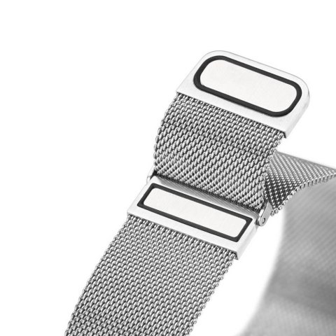 DUX DUCIS pasek MILANESE magnetyczny ze stali nierdzewnej 22 mm srebrny