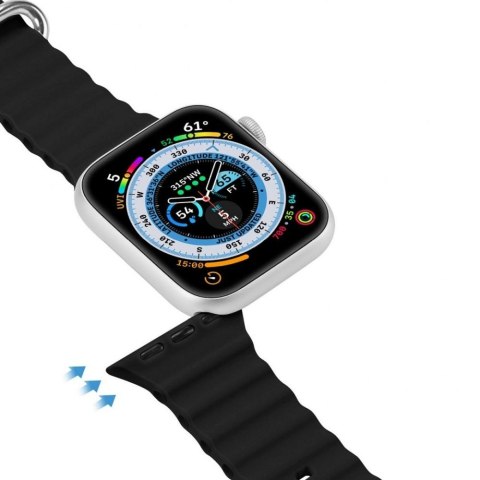 DUX DUCIS pasek OCEAN WAVE silikonowy do Apple Watch 38 / 40 / 41 mm czarny