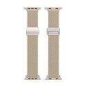 DUX DUCIS pasek MIXTURE PRO pleciony do Apple Watch 42 / 44 / 45 / 49 mm jasno beżowy