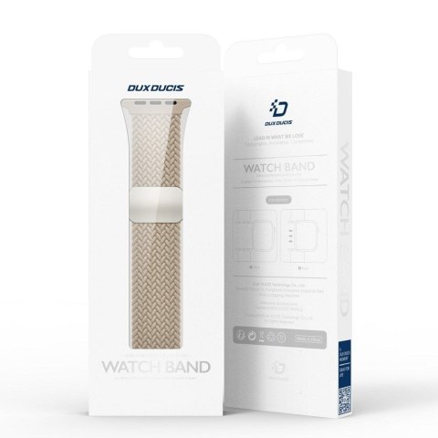 DUX DUCIS pasek MIXTURE PRO pleciony do Apple Watch 42 / 44 / 45 / 49 mm jasno beżowy