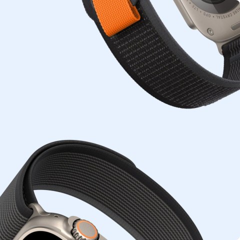 DUX DUCIS pasek YJ nylonowy do Apple Watch 42 / 44 / 45 / 49 mm czarno szary