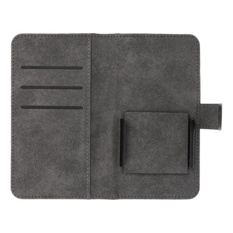 Etui z klapką na iPhone 12 / 13 / Samsung S6 / A5 2016 / Xcover 4 / S22 / Huawei P8 2017 Common Book rozmiar S czarne