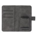 Etui z klapką na iPhone 12 / 13 / Samsung S6 / A5 2016 / Xcover 4 / S22 / Huawei P8 2017 Common Book rozmiar S czarne