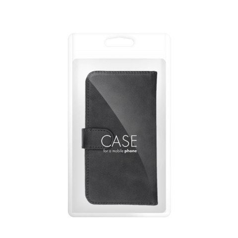 Etui z klapką na iPhone 12 / 13 / Samsung S6 / A5 2016 / Xcover 4 / S22 / Huawei P8 2017 Common Book rozmiar S czarne