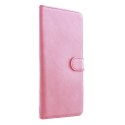 Etui z klapką na iPhone 12 / 13 / Samsung S6 / A5 2016 / Xcover 4 / S22 / Huawei P8 2017 Common Book rozmiar S różowe