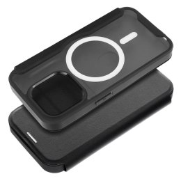 Etui z klapką na iPhone 15 PLUS Smart Mag zgodne z MagSafe czarne