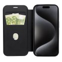 Etui z klapką na iPhone 15 PLUS Smart Mag zgodne z MagSafe czarne