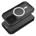 Etui z klapką na iPhone 16 PLUS Smart Mag zgodne z MagSafe czarne