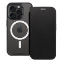 Etui z klapką na iPhone 16 PLUS Smart Mag zgodne z MagSafe czarne
