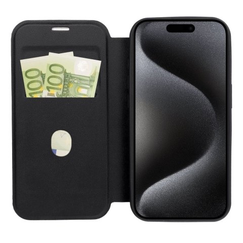 Etui z klapką na iPhone 16 PLUS Smart Mag zgodne z MagSafe czarne