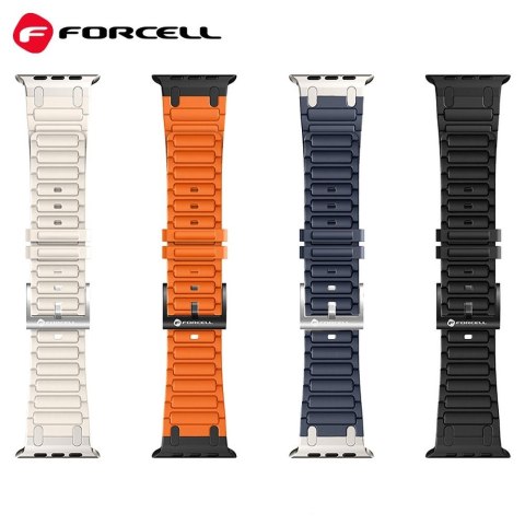 Pasek do Apple Watch Forcell F-Design FA06 dziurki silikon 38 / 40 / 41 mm pomarańczowy