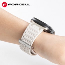 Pasek do Apple Watch Forcell F-Design FA06 dziurki silikon 42 / 44 / 45 / 49 mm biały