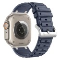Pasek do Apple Watch Forcell F-Design FA06 dziurki silikon 42 / 44 / 45 / 49 mm niebieski