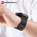 Pasek do Apple Watch Forcell F-Design FA11 zatrzask stal 38 / 40 / 41 mm czarny