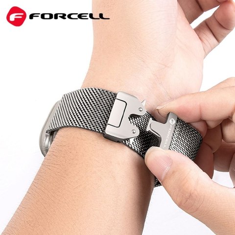 Pasek do Apple Watch Forcell F-Design FA11 zatrzask stal 38 / 40 / 41 mm czarny