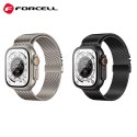 Pasek do Apple Watch Forcell F-Design FA11 zatrzask stal 38 / 40 / 41 mm czarny