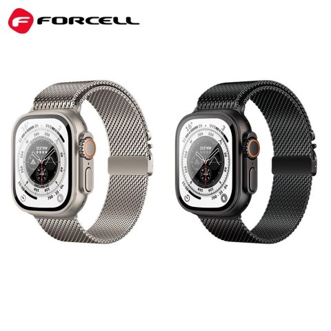 Pasek do Apple Watch Forcell F-Design FA11 zatrzask stal 38 / 40 / 41 mm czarny